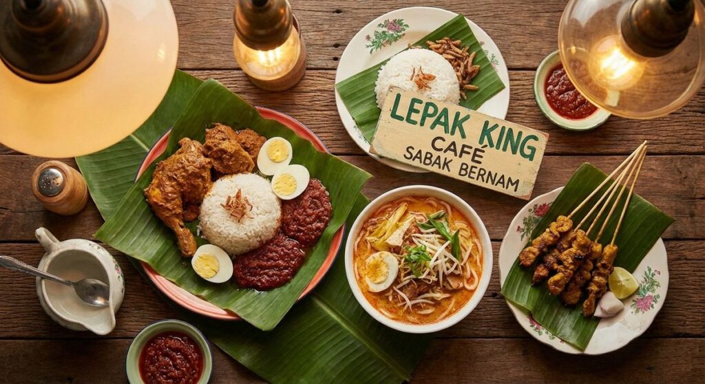 Sabak Lepak King Cafe Sabak Bernam | Tempat Lepak Santai Tepi Sawah